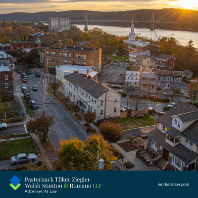 The view of Hudson Valley, NY from above